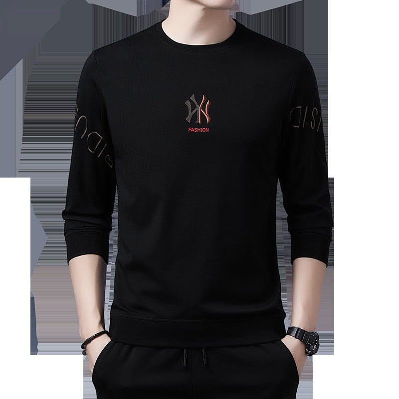 Men's stylish long-sleeve sweater with modern lettering Lisslune