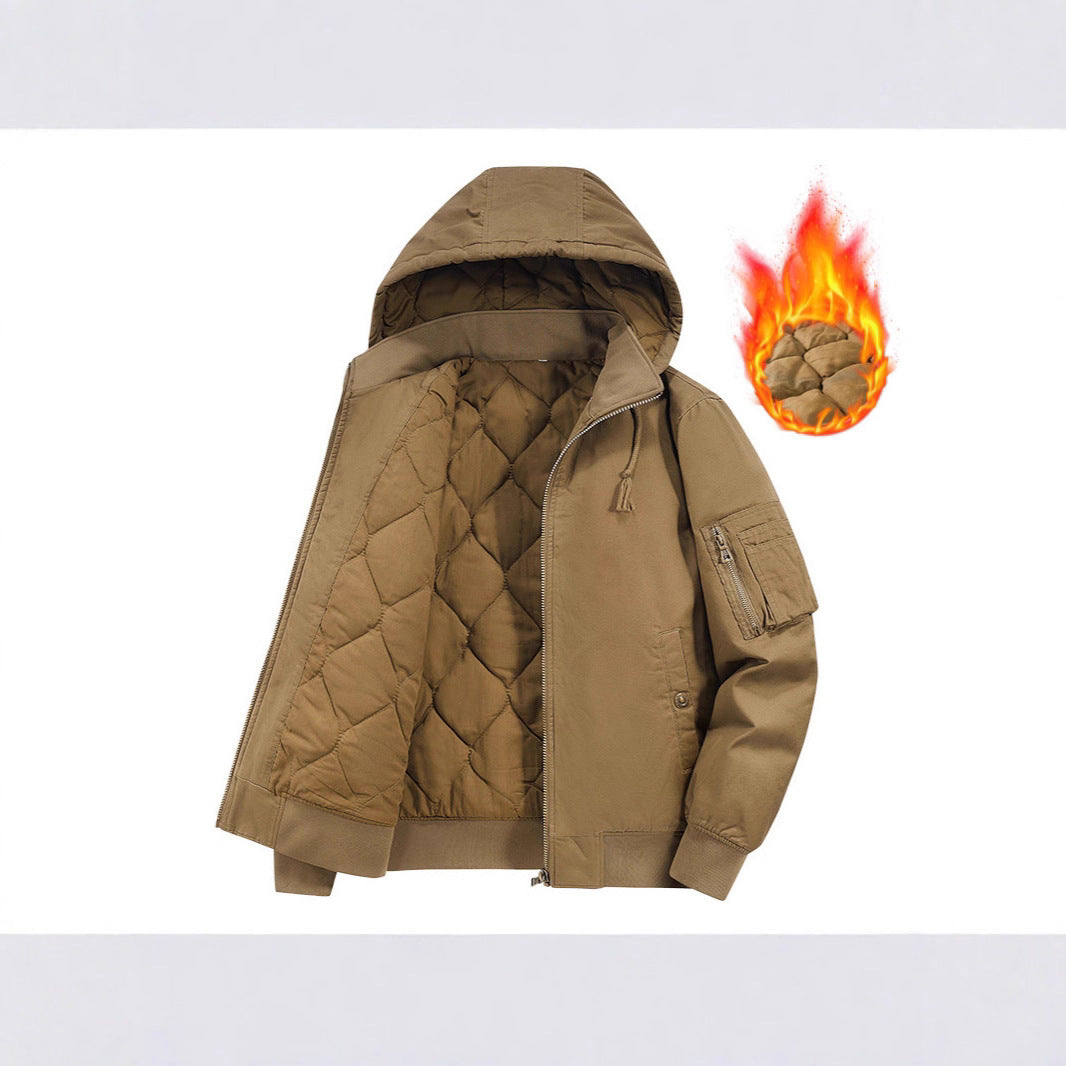 Men's winter jacket with removable hood Lisslune