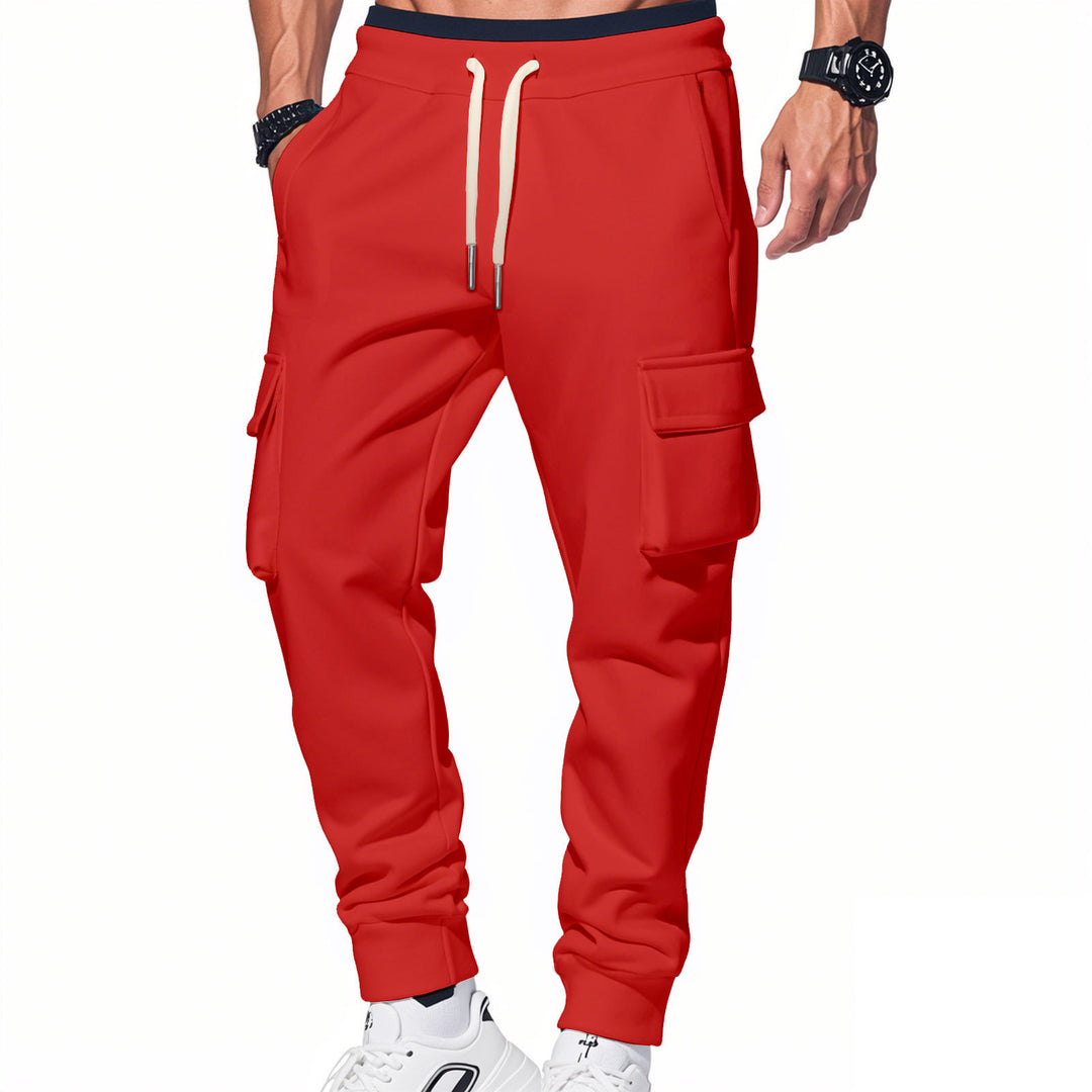 Men's cargo pants with elastic waistband and practical side pockets Lisslune 1759578172