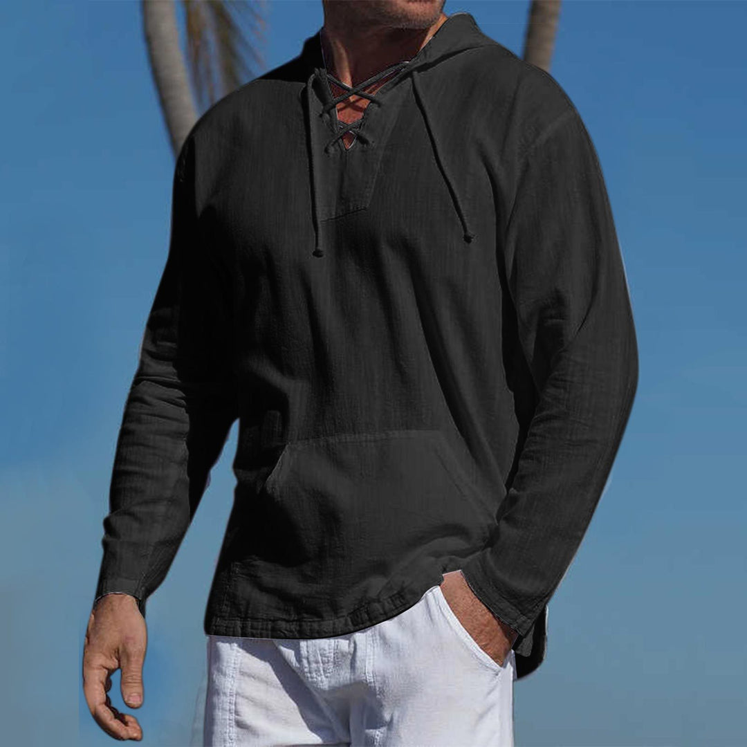 Men's casual hooded shirt with breathable material and modern cut Lisslune