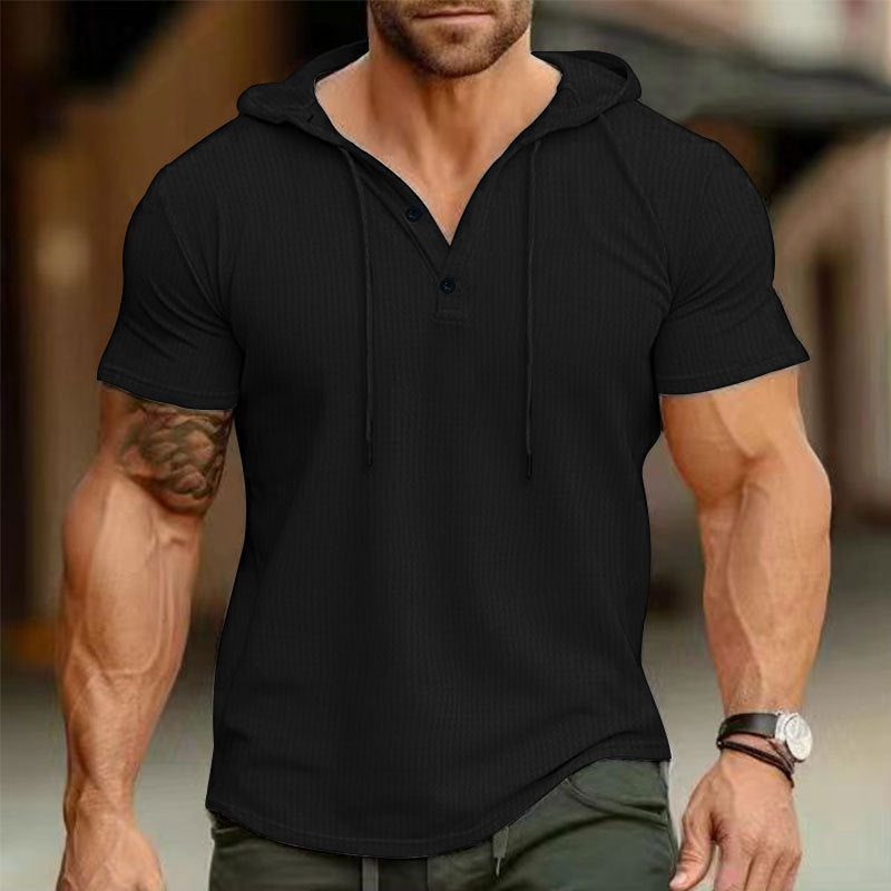 Men's stylish hoodie shirt with textured design and zipper Lisslune