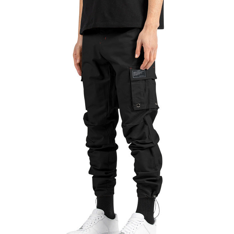 Men's cargo pants with multifunctional pockets and elastic waistband Lisslune