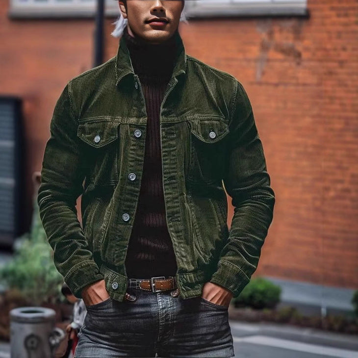 Men's stylish cord jacket with practical pockets and classic cut Lisslune