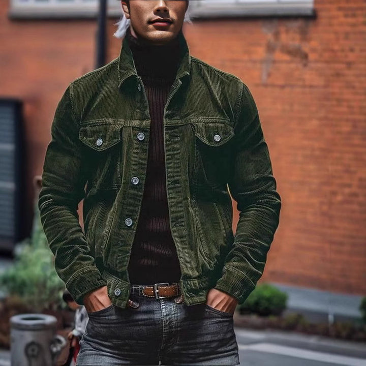 Men's stylish cord jacket with practical pockets and classic cut Lisslune