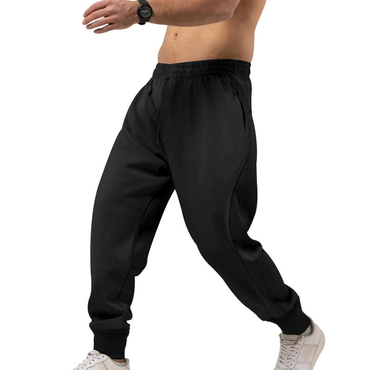 Men's sporty training pants with side zipper Lisslune