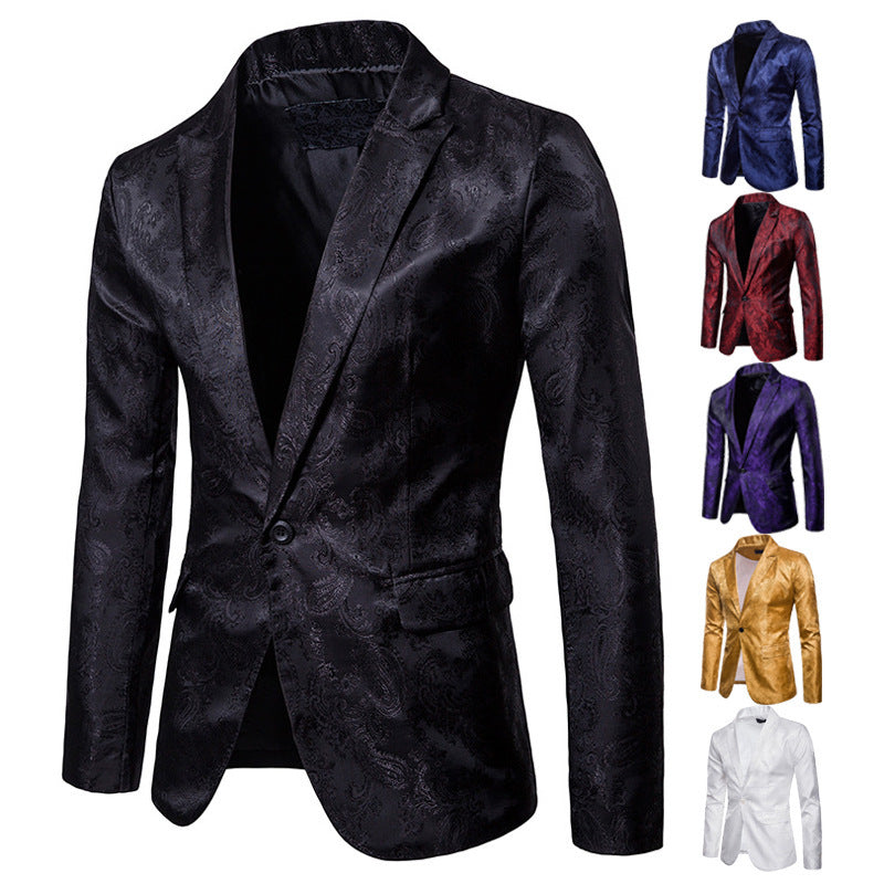 Men's elegant tuxedo blazer with jacquard pattern Lisslune