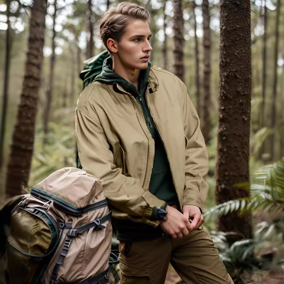 Men's casual outdoor jacket with practical pockets and breathable inner lining Lisslune