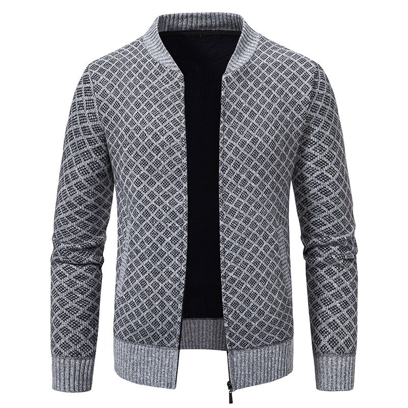 Men's fashionable knit blazer with fine textured pattern Lisslune