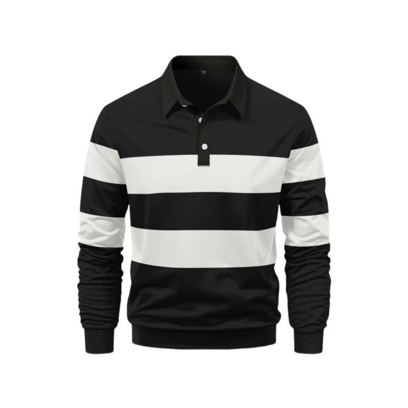 Men's Polo Shirt with sporty stripe design Lisslune