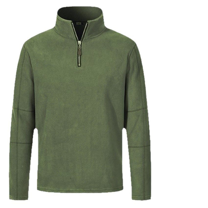 Men's fleece jacket with high collar and practical zipper Lisslune
