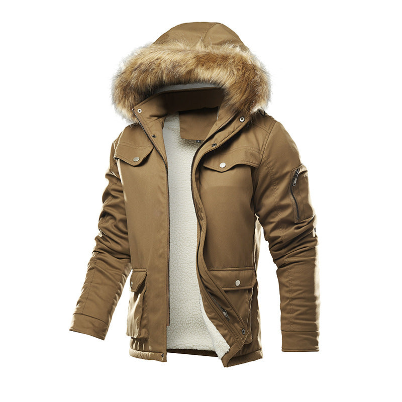 Men's insulated winter jacket with detachable hood and lining Lisslune