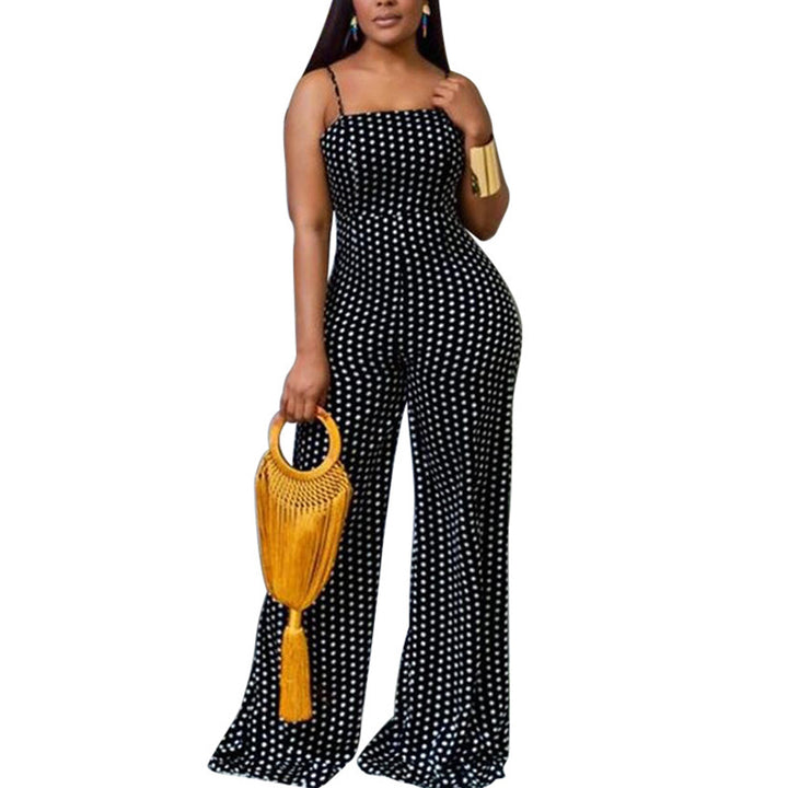 Women's casual jumpsuit with sophisticated back cut and wide leg Lisslune