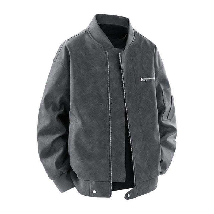Men's Casual Synthetic Leather Jacket Lisslune