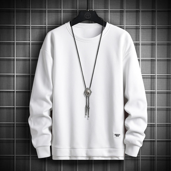 Men's Casual Sweatshirt with Textured Fabric and Modern Cut Lisslune