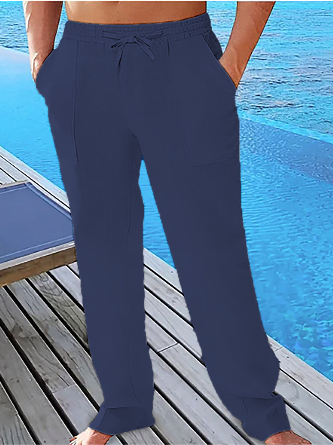 Men's Comfortable Jogging Pants with Elastic Waistband and Practical Pockets Lisslune