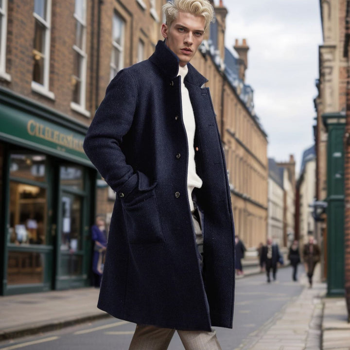 Men's elegant Wool Peacoat Lisslune