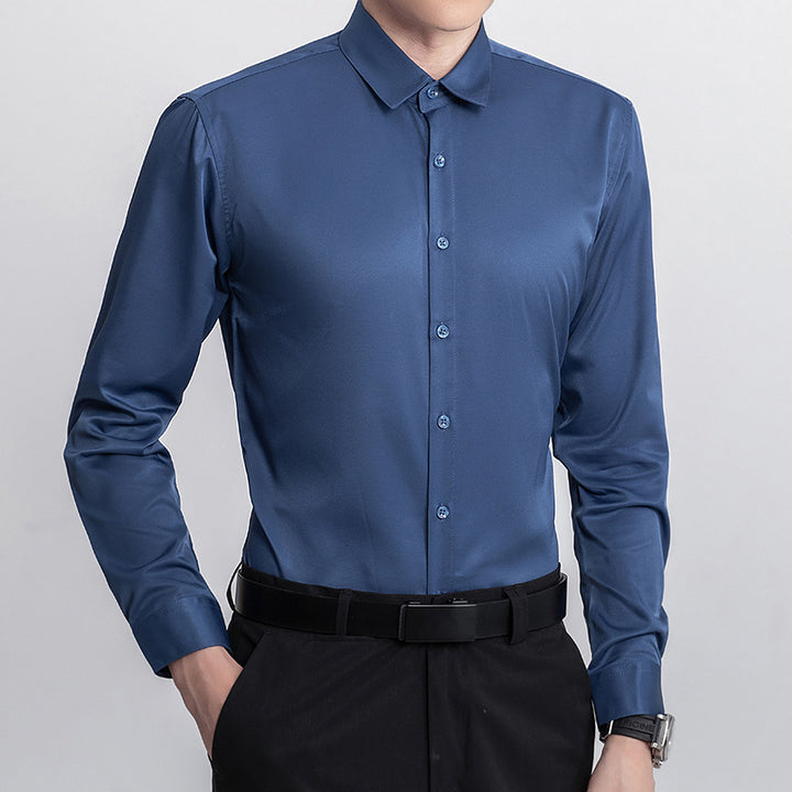 Men's elegant shirt with shiny fabric and modern cut Lisslune