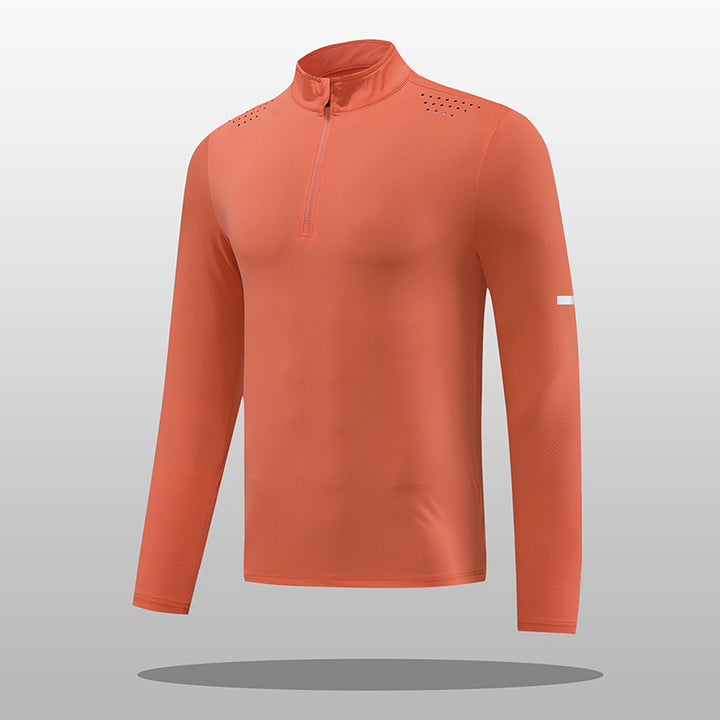 Men's functional long-sleeve shirt with zipper and breathable material Lisslune