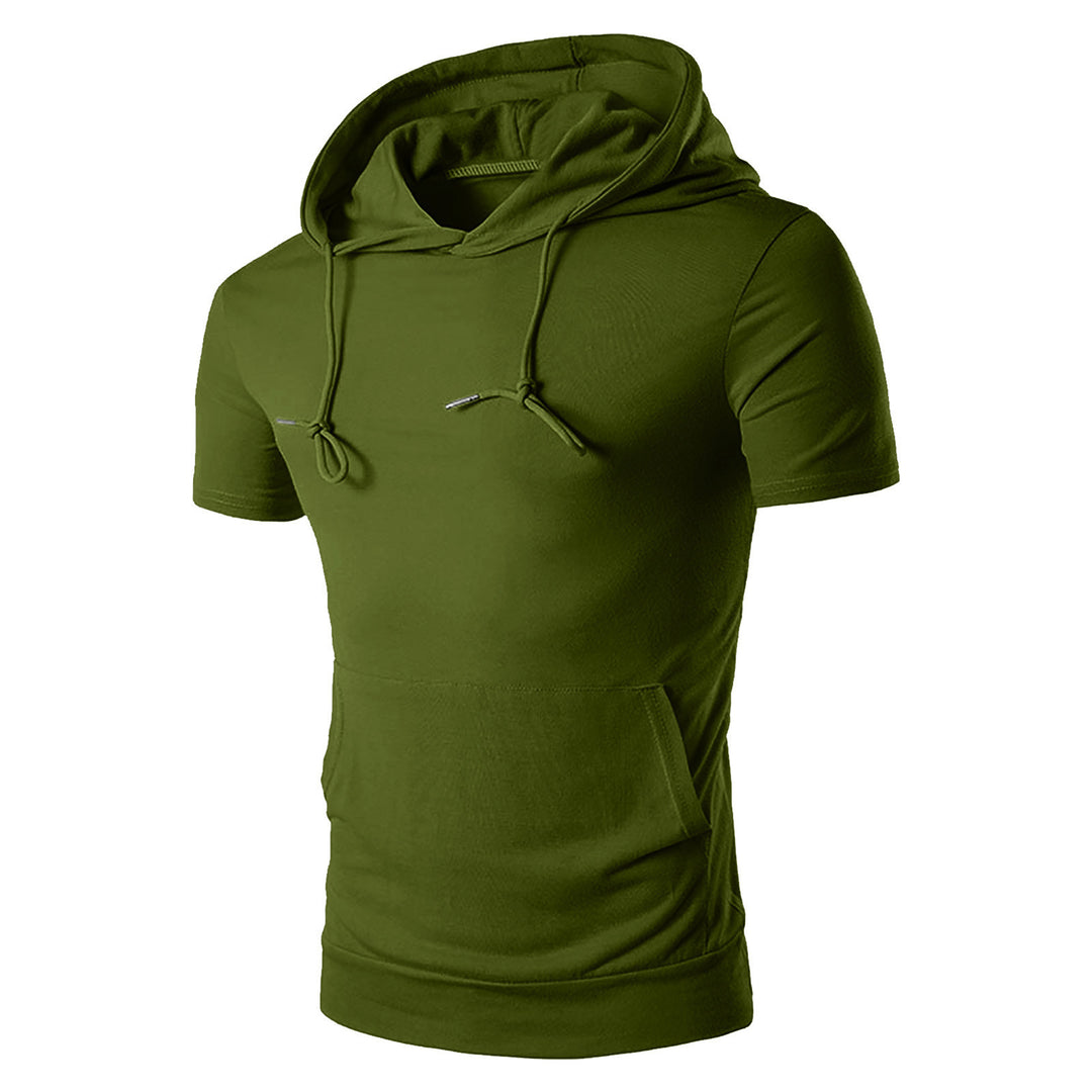 Men's Short Sleeve Hooded Top Lisslune