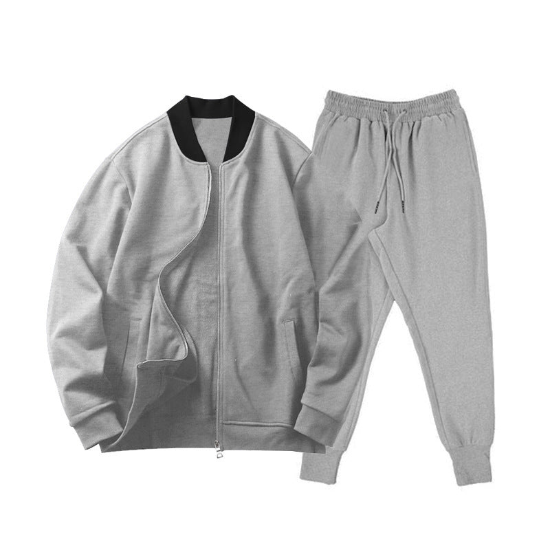 Men's sporty leisure set with soft fleece material and practical hood Lisslune