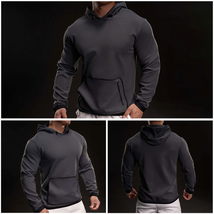 Men's functional hoodie with breathable properties and practical zippered pockets Lisslune