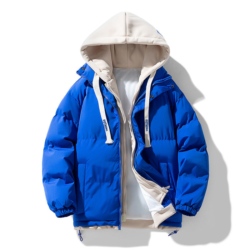 Men's sporty outdoor down jacket with adjustable hood Lisslune