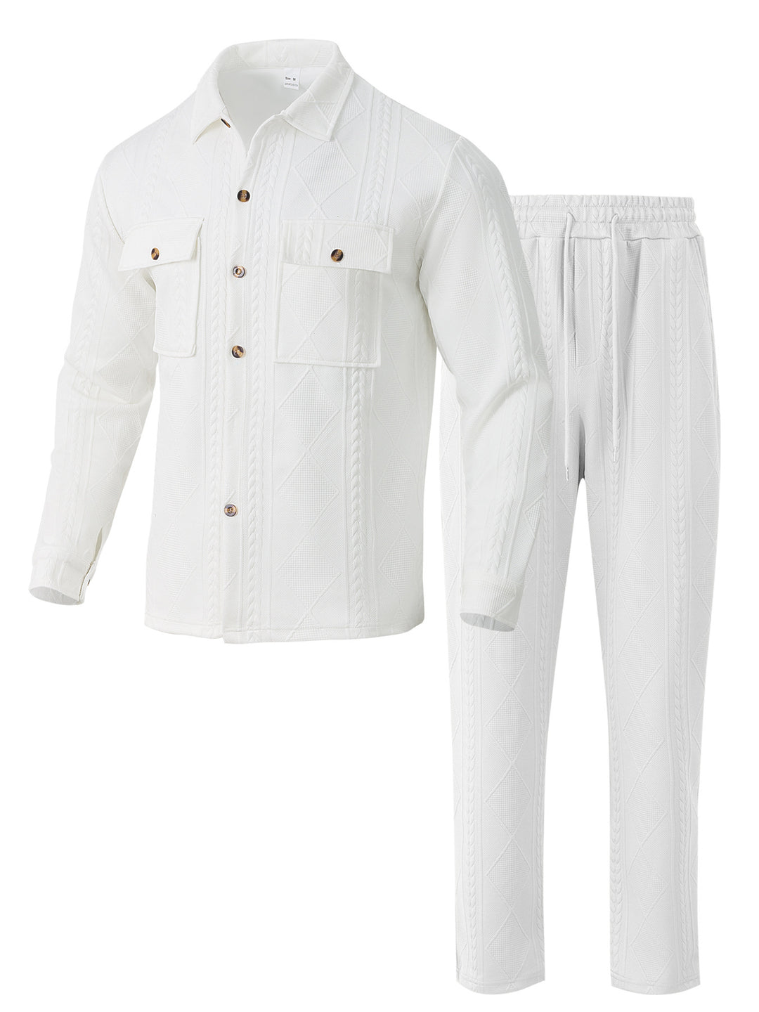 Men's stylish tracksuit with patterned top and elastic waistband Lisslune