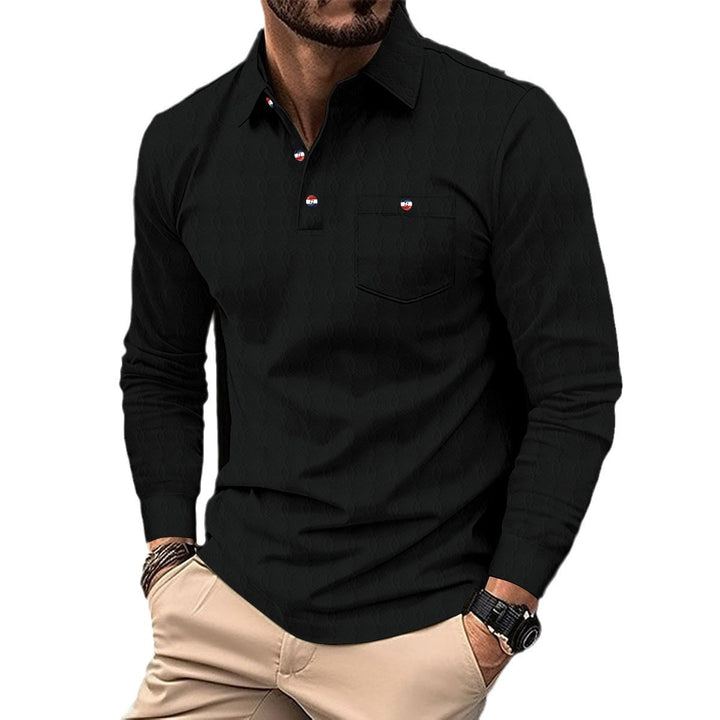 Men's long-sleeve shirt with textured pattern Lisslune