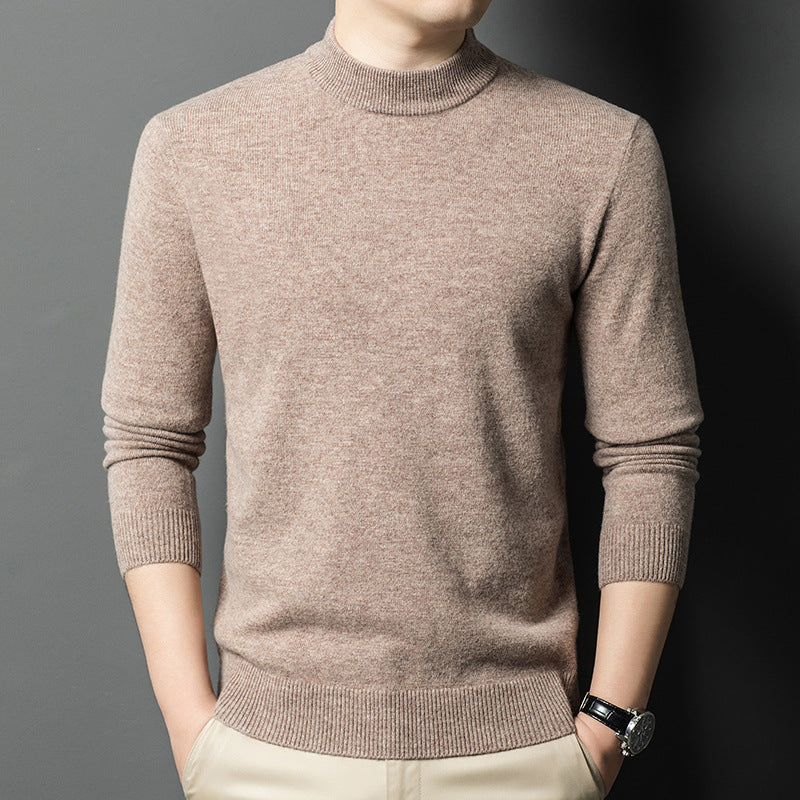 Men's fine knit sweater with high collar Lisslune