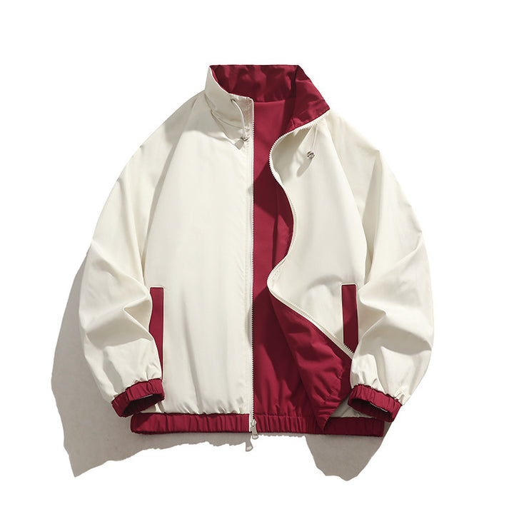 Men's sporty transitional jacket with elastic cuffs and practical zippered pockets Lisslune