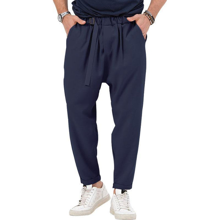 Men's stylish harem pants with elastic waistband and practical side pockets Lisslune