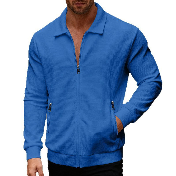 Men's sports jacket with innovative stand-up collar and practical zip pockets Lisslune