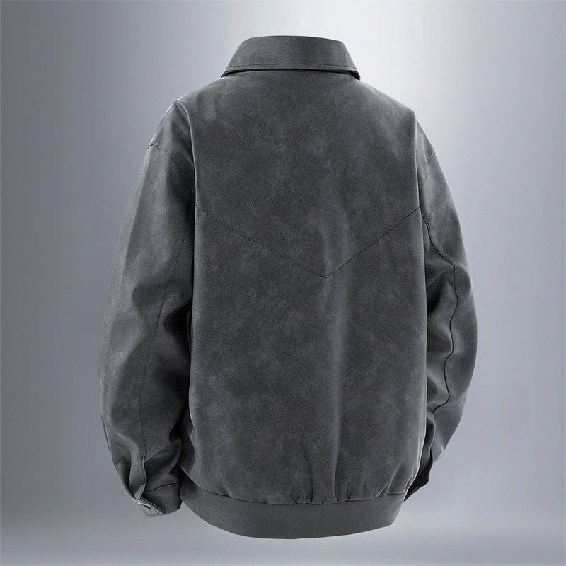 Men's Casual Faux Leather Jacket Lisslune