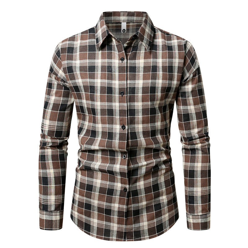 Men's checked long-sleeve shirt in a modern cut Lisslune