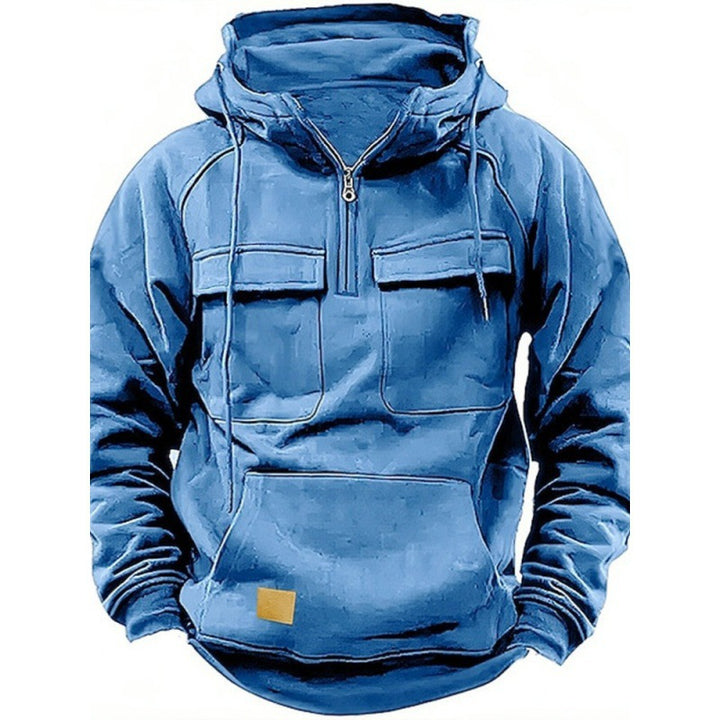 Men's Urban Hoodie with Practical Pocket Design Lisslune