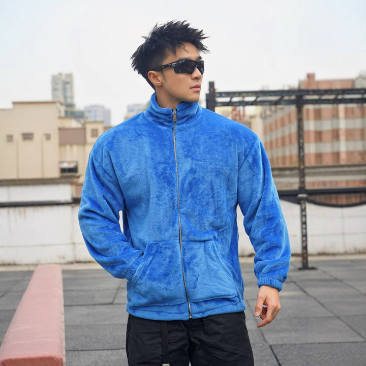 Men's fleece jacket with high collar and soft lining Lisslune