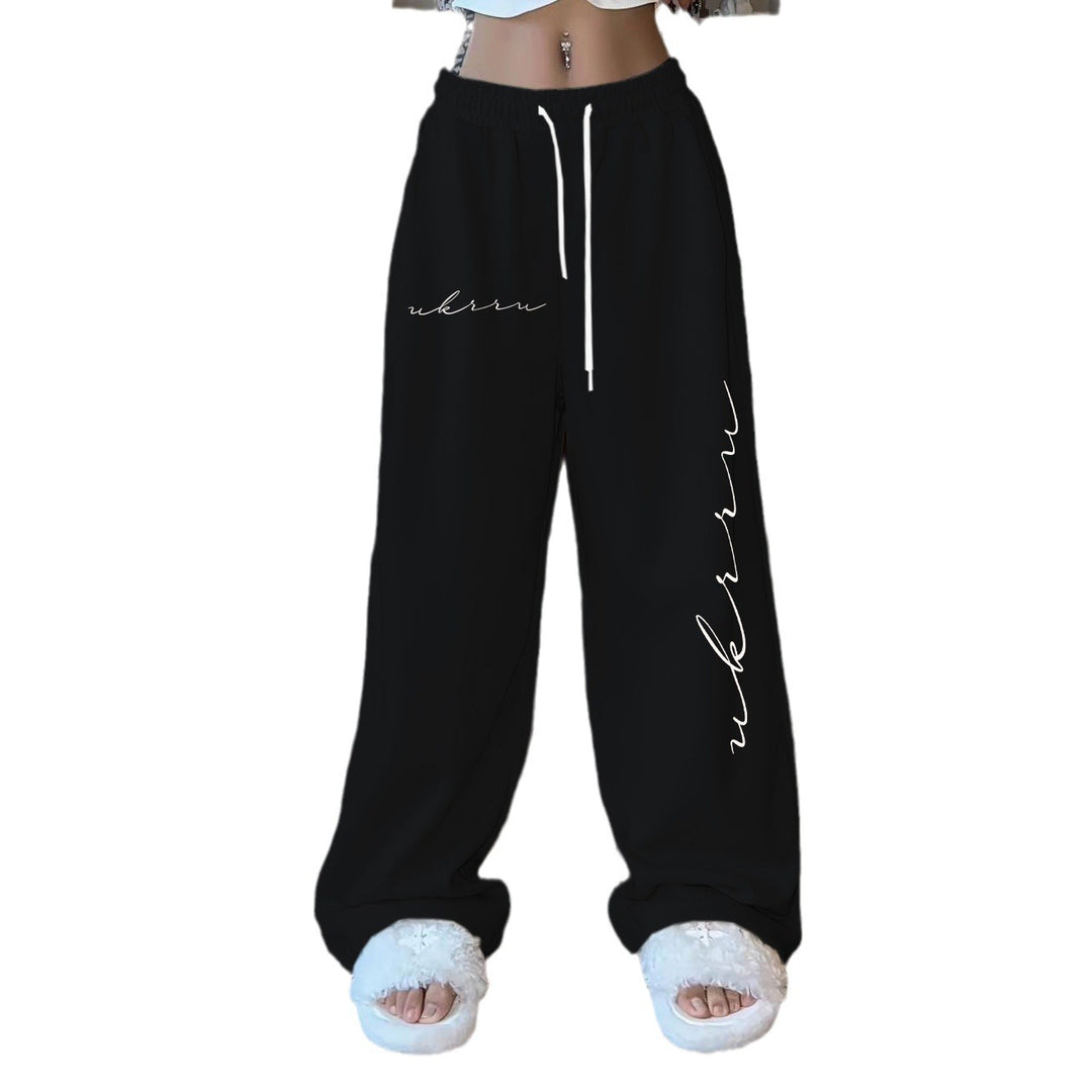 Women's loose leisure pants with elastic waistband and side pockets Lisslune