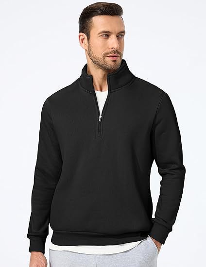 Men's sweatshirt with half zipper and modern cut Lisslune