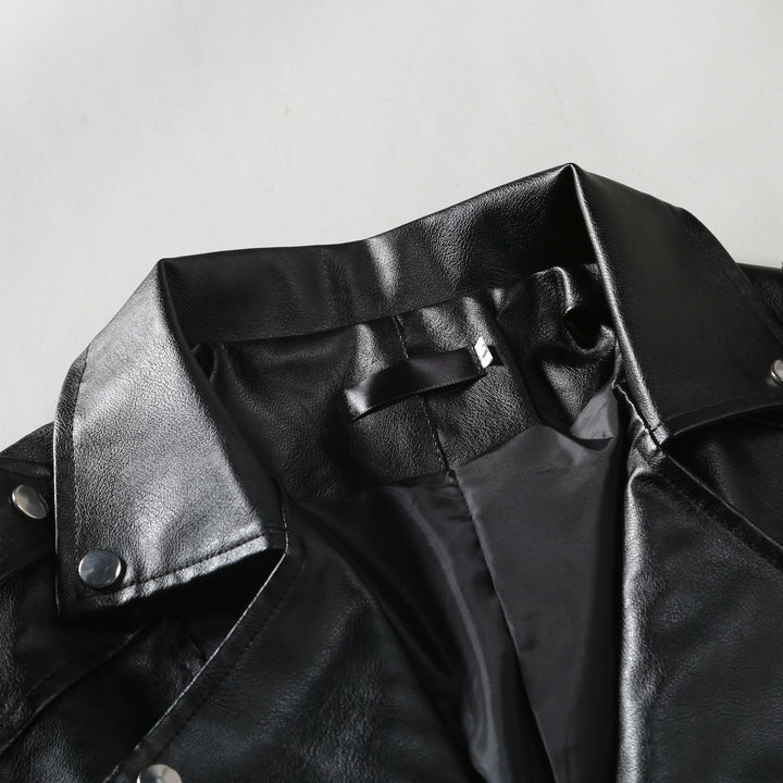 Men's stylish biker jacket made of high-quality real leather Lisslune