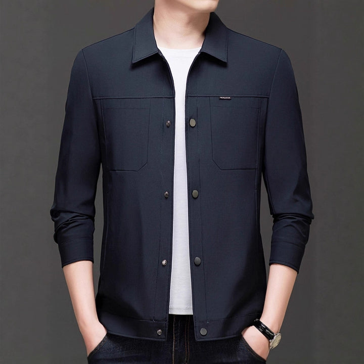 Men's leisure jacket with practical chest pockets and elastic sleeve cuffs Lisslune