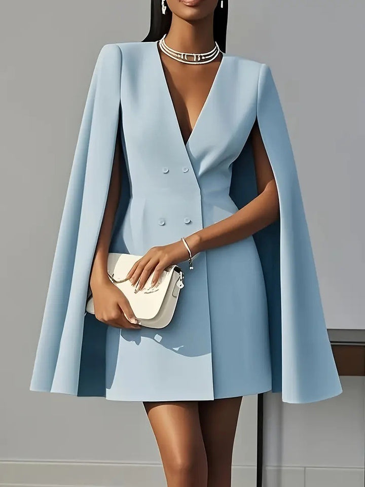 Women Cape Blazer Dress Lisslune