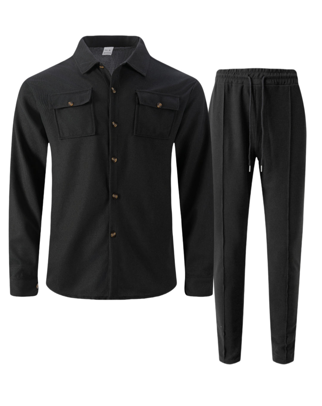 Men's leisure set with breathable textured design and practical pockets Lisslune