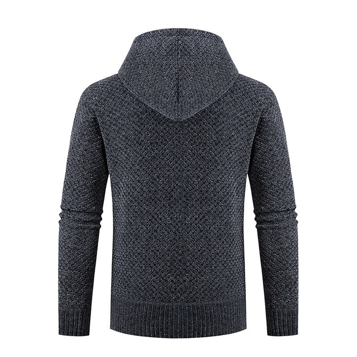Men's quilted hooded jacket with warm lining and practical zippers Lisslune