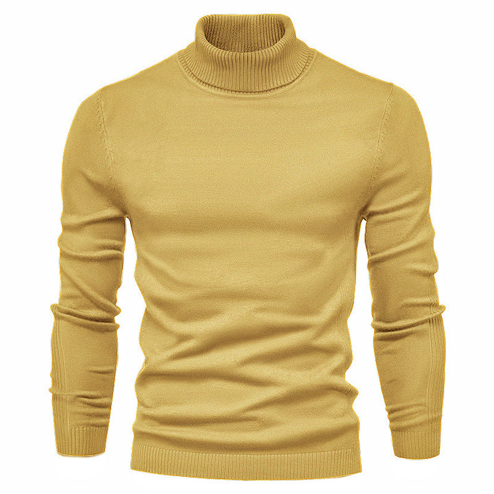 Men's Stylish Turtleneck Sweater Made Of Soft Knit Material Lisslune