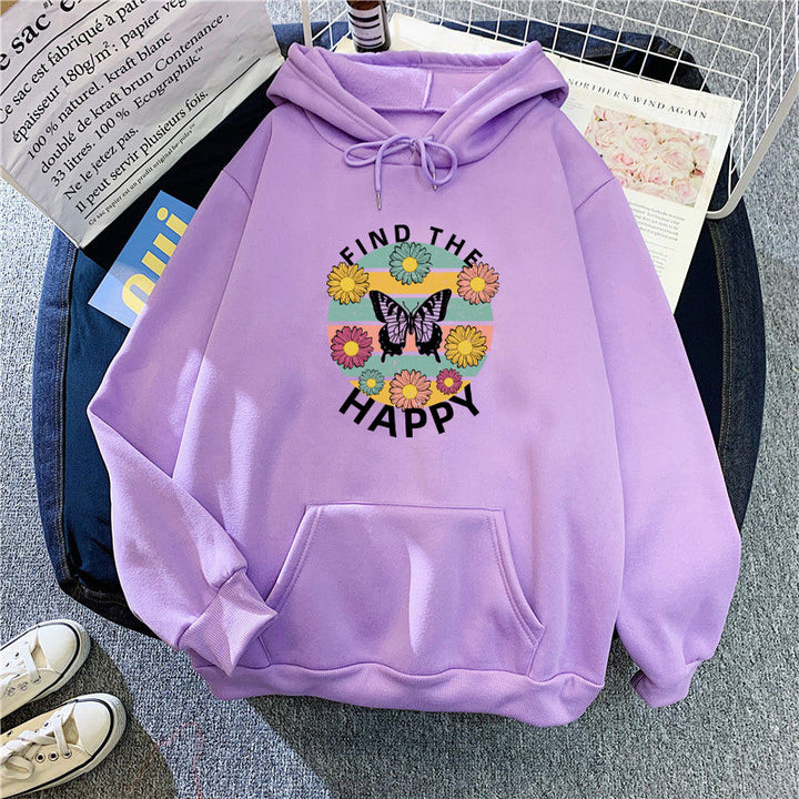 Women's hoodie with floral design and inspirational print Lisslune
