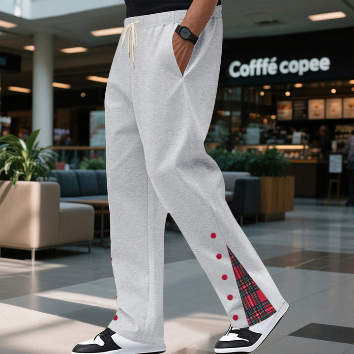 Men's leisure pants with elastic waistband and side pockets Lisslune