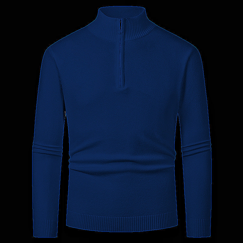 Men's pullover with high collar and zipper Lisslune