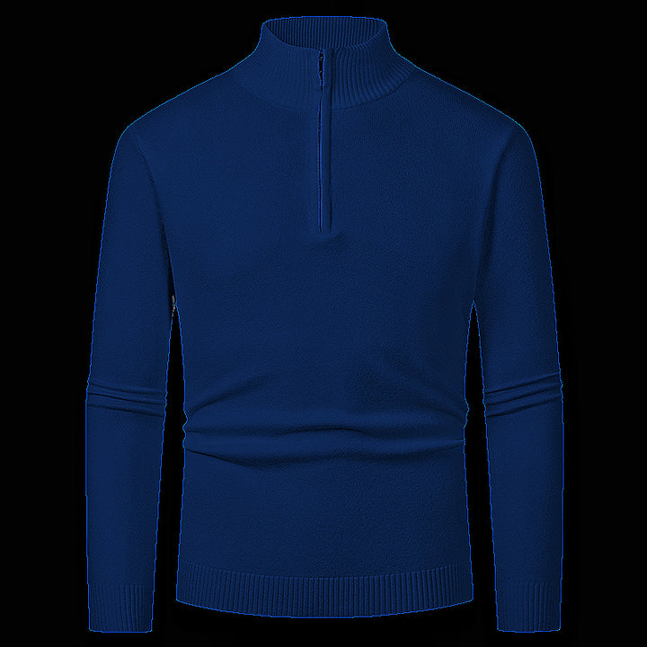 Men's pullover with high collar and zipper Lisslune