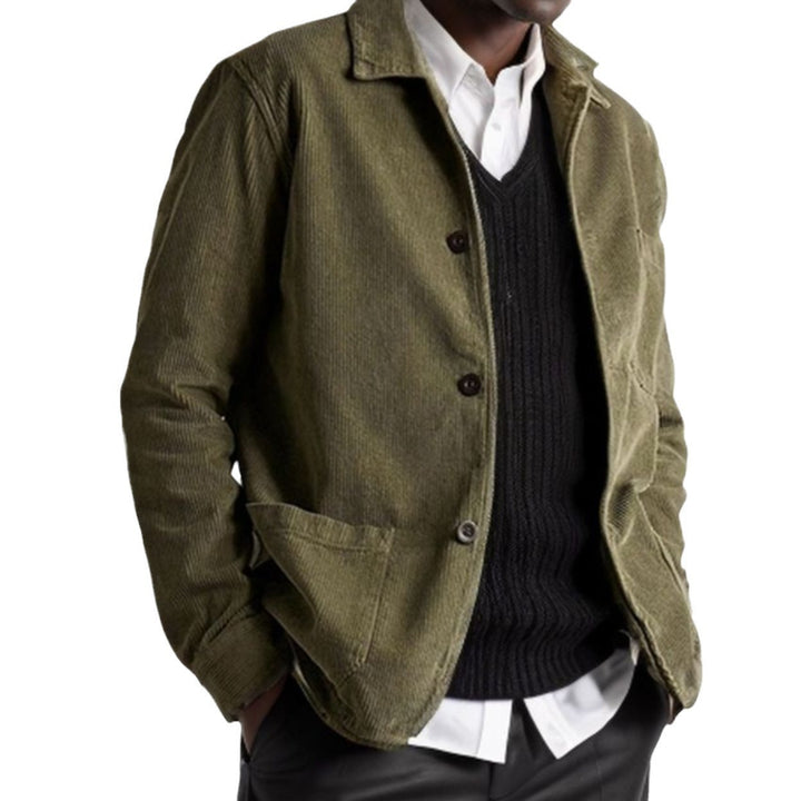 Men's casual cord jacket with practical pockets Lisslune