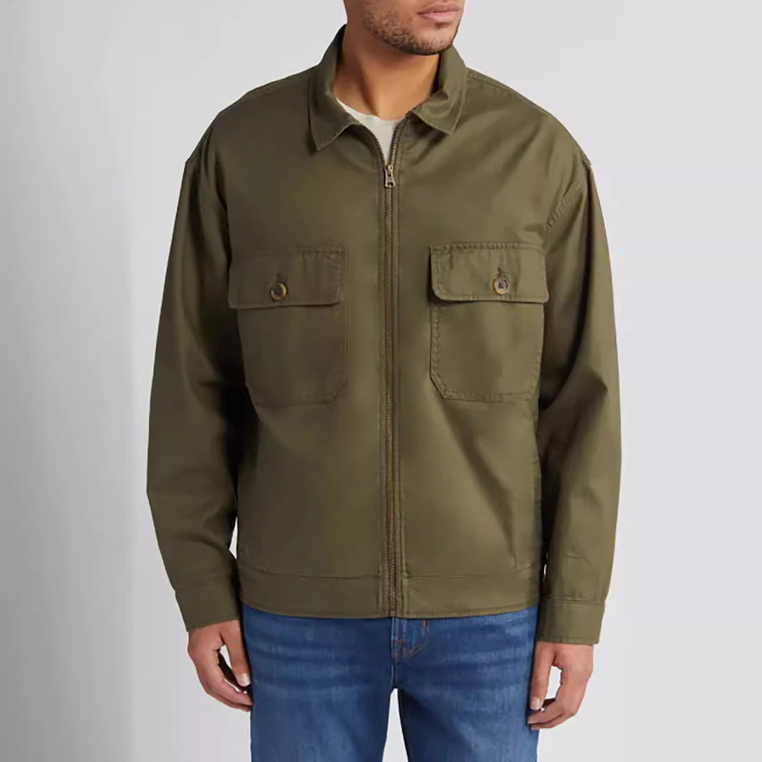 Men's utility jacket in modern design with practical pockets Lisslune